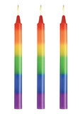 Master Series Pride Candles Rainbow Drip Candle (Set of 3) - Rainbow