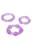 Island Rings Cock Rings (3 piece set) - Purple