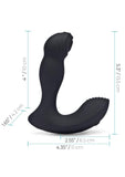 Blue Line Thumper Silicone Rechargeable Prostate Flicking Remote Controlled Stimulator - Black