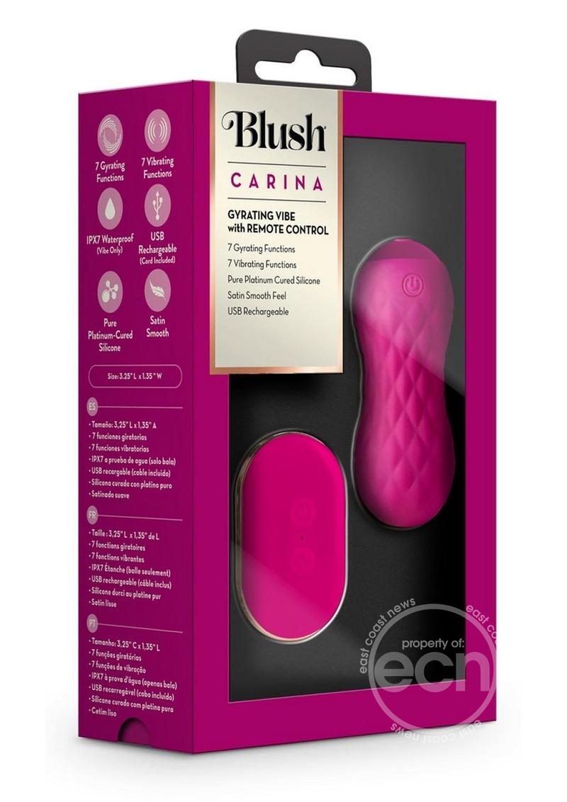 Blush Carina Rechargeable Silicone Vibrating Egg - Velvet Fuchsia