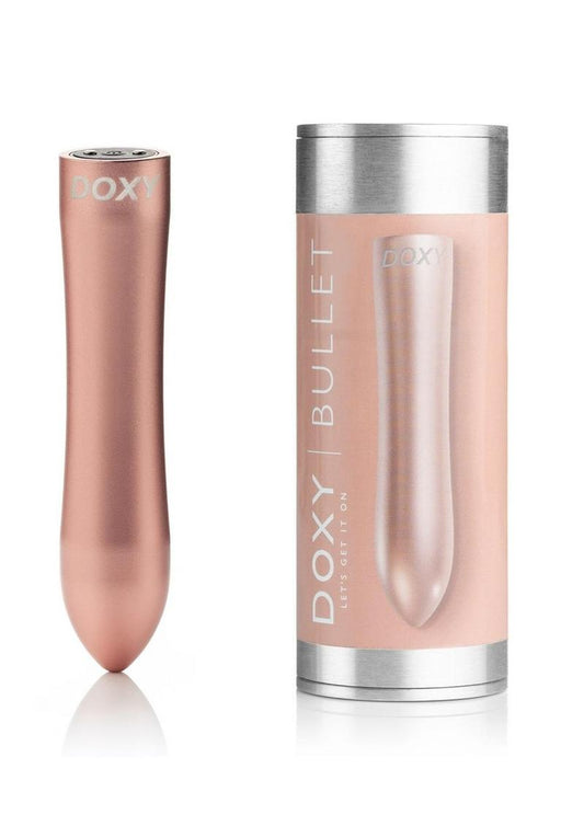 Doxy Bullet Rechargeable Aluminum Vibrator - Pink Gold