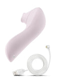 Delice Fleur Air Pulsing Vibrator Rechargeable Silicone Clitoral Vibrator - Barely Purple