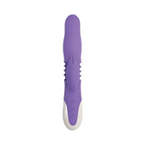 Evolved Thick & Thrust Bunny Rechargeable Thrusting Silicone Rabbit Vibrator Purple