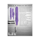 Evolved Thick & Thrust Bunny Rechargeable Thrusting Silicone Rabbit Vibrator Purple