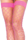 FENCE NET THIGH HIGHS OS - NEON PINK