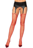 RHINESTONE FISHNET STOCKINGS WITH UNFINISHED TOP OS