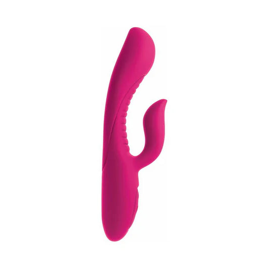 Pipedream Ultimate Rabbits No. 2 Rechargeable Silicone Dual Stimulation Vibrator Fuchsia