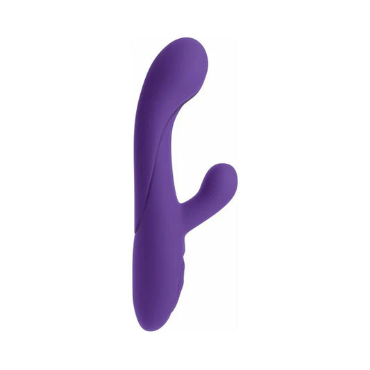 Ultimate Rabbits No 3 Vibrator Multi Speed Waterproof Rechargeable Dual Stimulation Vibrator - Plum