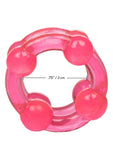 Island Rings Double Stacker Cock Rings (2 piece set) - Pink