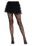 Leg Avenue Double Heart Net Tights - Black - O/S