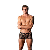 Male Power Love Star Short with Ring Black