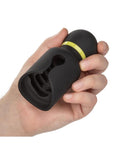 Boundless Flickering Rechargeable Silicone Stroker - Black