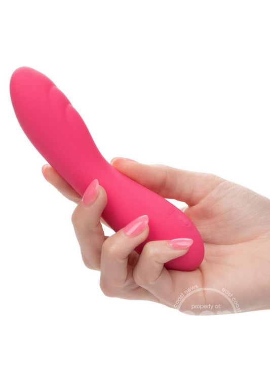 Liquid Silicone Pixies Ripple Rechargeable Vibrator - Pink