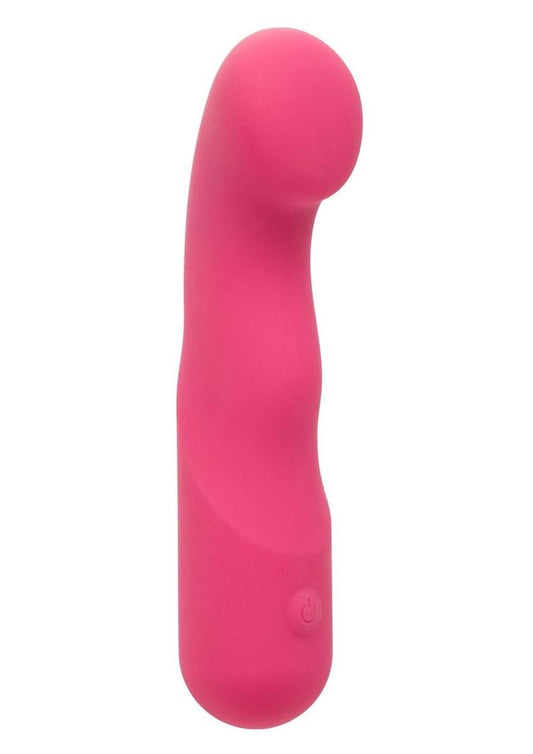 Liquid Silicone Pixies Curvy Rechargeable Vibrator - Pink