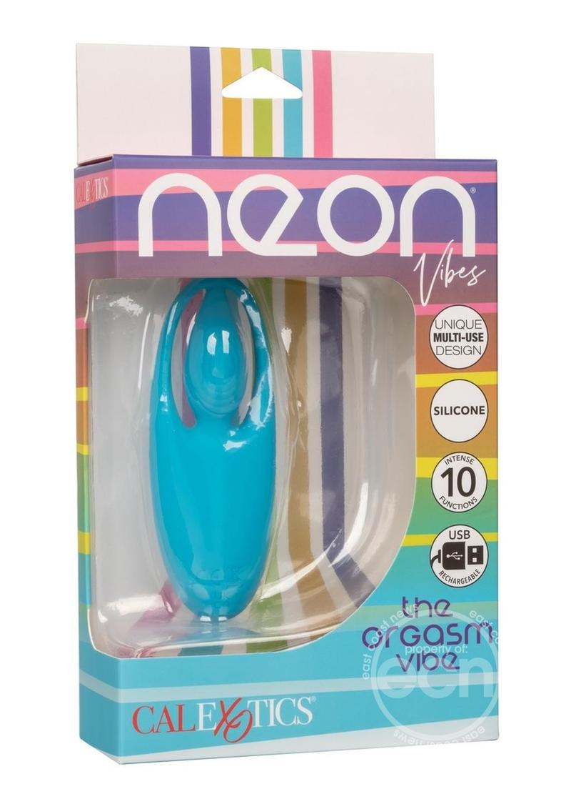 Neon Vibes The Orgasm Vibe Rechargeable Silicone Finger Vibrator - Blue