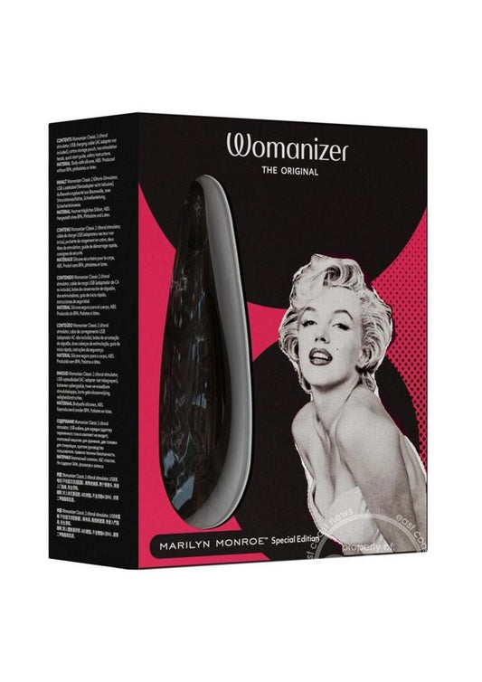 Womanizer Marilyn Monroe Special Edition Rechargeable Clitoral Stimulator - Black Marble