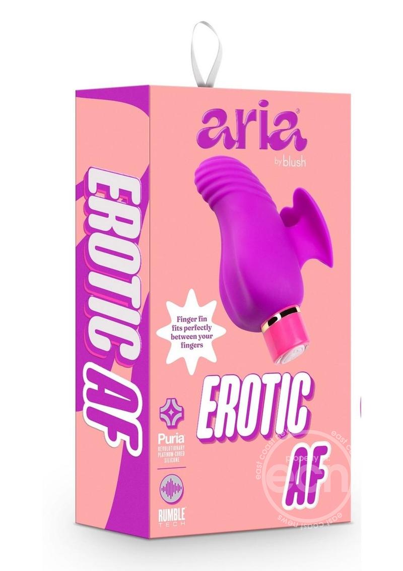 Aria Erotic AF Rechargeable Silicone Vibrator - Plum