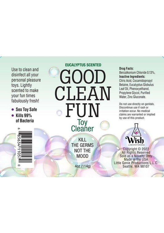 Good Clean Fun Toy Cleaning Spray Eucalyptus 4oz