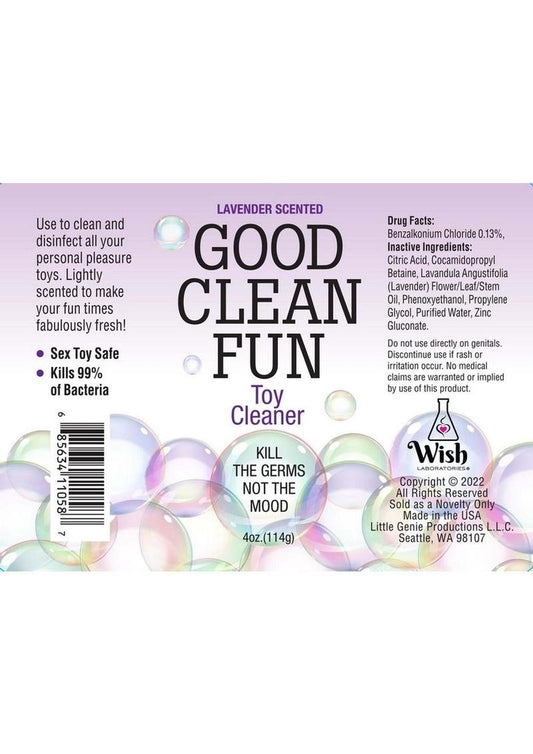 Good Clean Fun Toy Cleaning Spray Lavender 4oz