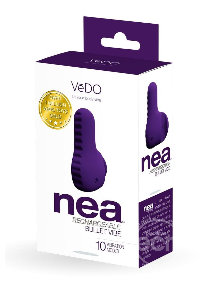 VeDO Nea Rechargeable Silicone Bullet Vibrator - Deep Purple