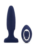 Nu Sensuelle Andii Fino Roller Motion Rechargeable Silicone Anal Plug with Remote Control - Navy Blue