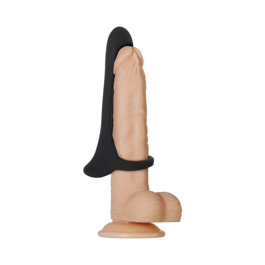 Zero Tolerance Cock Armor Rechargeable Vibrating Silicone Cock Sheath Black