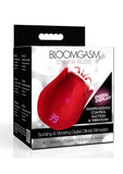 Bloomgasm Cyber Rose Sucking & Vibrating Digital Rechargeable Silicone Clitoral Stimulator - Red