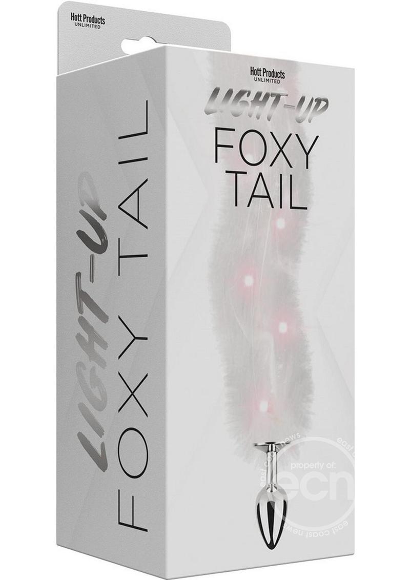 Foxy Tail Silicone Butt Plug - White