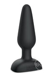 Love Distance Link App Controlled Silicone Rechargeable Anal Plug - Black