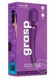 Love Distance Grasp App Controlled Silicone Rechargeable Wand - Purple