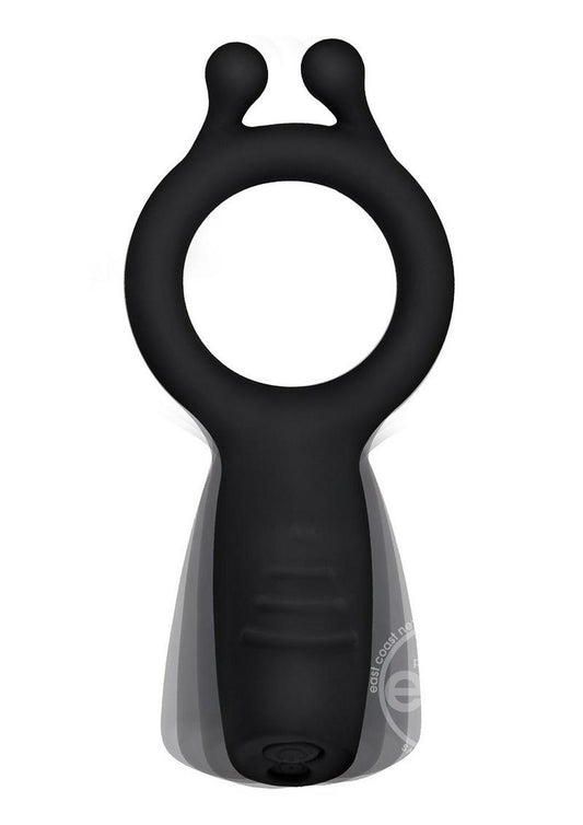 Bodywand Date Night Rechargeable Silicone Vibrating Cock Ring with Remote Control - Black