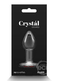 Crystal Desires Red Heart Glass Anal Plugs - Small