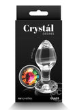 Crystal Desires Rainbow Gem Glass Anal Plugs - Medium