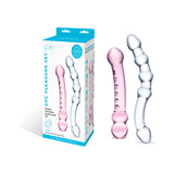 Glas 2-Piece Double Pleasure Glass Dildo Set