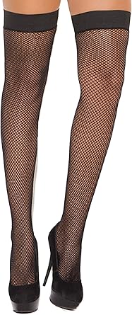 QUEEN FISHNET THIGH HI BLACK
