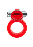 Wireless Clit Flicker Vibrating Cock Ring with Clitoral Stimulation - Red