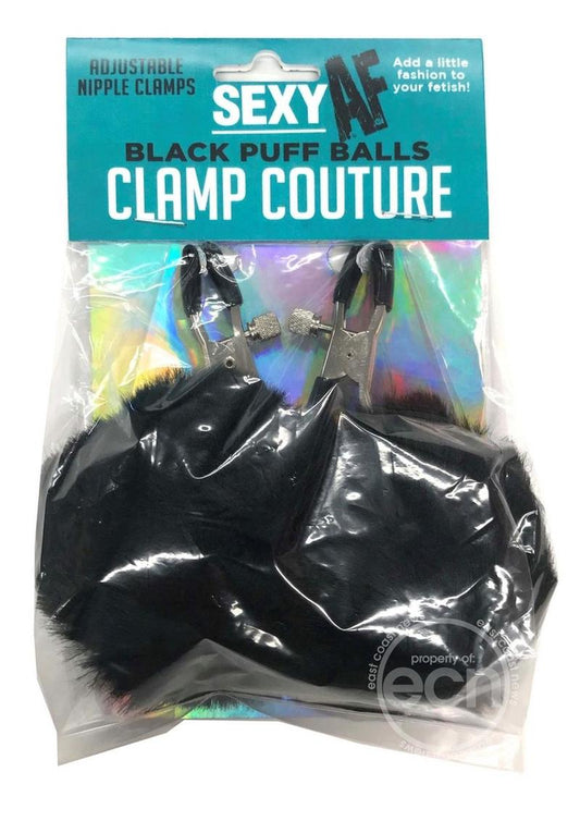 Sexy AF Nipple Clamps Puff Balls