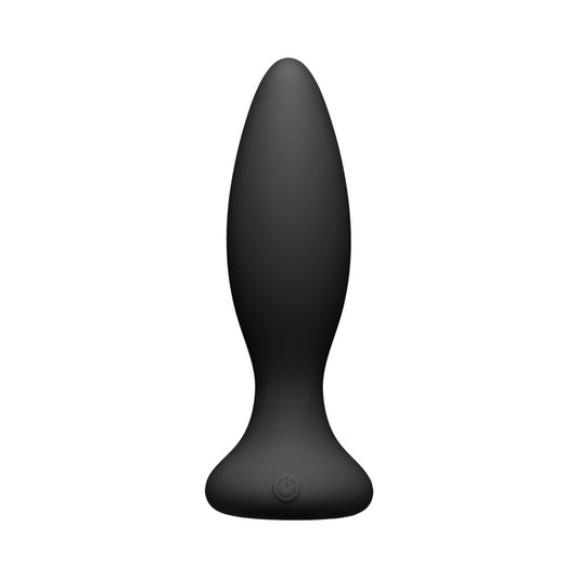 A-Play Vibe Beginner Rechargeable Silicone Anal Plug with Remote Black