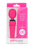 PalmPower Groove Rechargeable Silicone Mini Wand Massager Fuchsia