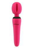 PalmPower Groove Rechargeable Silicone Mini Wand Massager Fuchsia