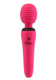 PalmPower Groove Rechargeable Silicone Mini Wand Massager Fuchsia