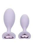 First Time Crystal Booty Duo Silicone Anal Plug (2 Pack)