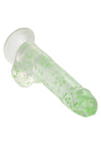 Naughty Bits I Leaf Dick Glow-in-The-Dark Weed Leaf Filled Dildo - Green