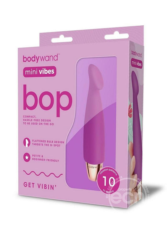 Bodywand Mini Vibes Bop Rechargeable Silicone Clitoral Stimulator- Purple