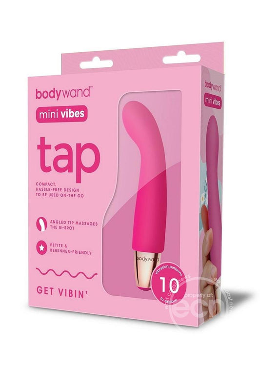 Bodywand Mini Vibes Tap Rechargeable Silicone Clitoral Stimulator- Pink