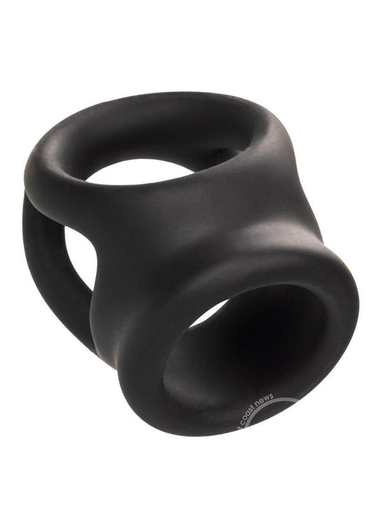 Alpha Liquid Silicone Dual Cage & Ring - Black