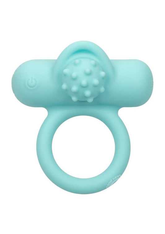 Couple's Enhancers Silicone Rechargeable Nubby Lover's Delight - Teal