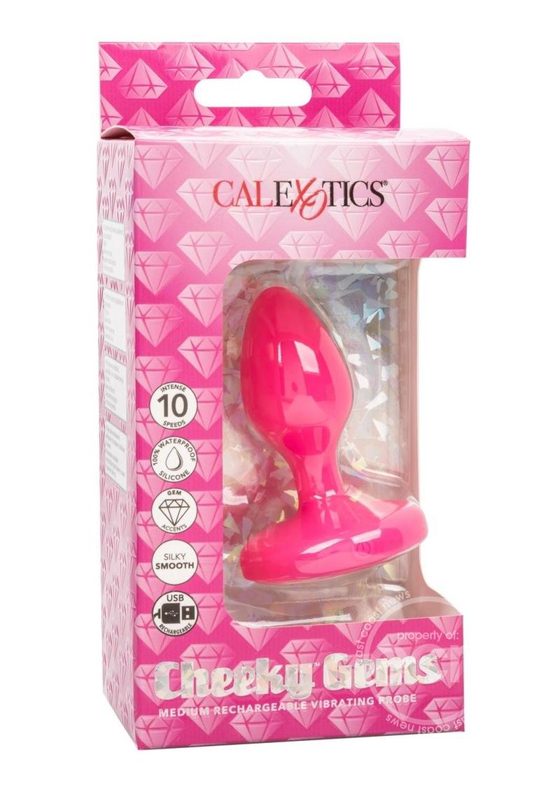 Cheeky Gems Rechargeable Silicone Vibrating Probe - Medium