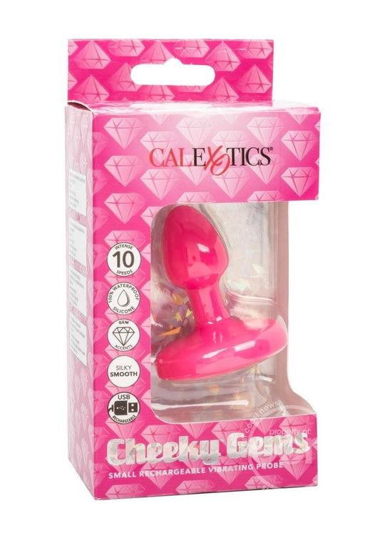 Cheeky Gems Rechargeable Silicone Vibrating Probe - Small