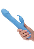 Jack Rabbit Elite Rotating Rabbit Silicone Rechargeable Vibrator - Blue